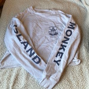 Cropped white sweater